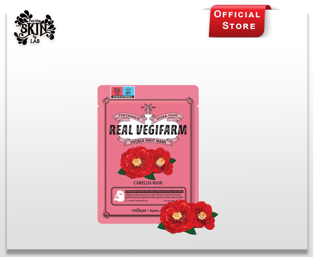 SUPER FOOD REAL VEGIFARM DOUBLE SHOT MASK-CAMELLIA