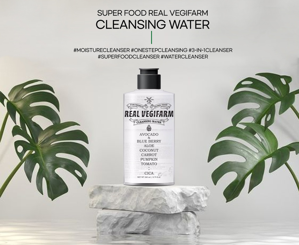 REAL VEGIFARM \n CLEANSING \n WATER 260ml