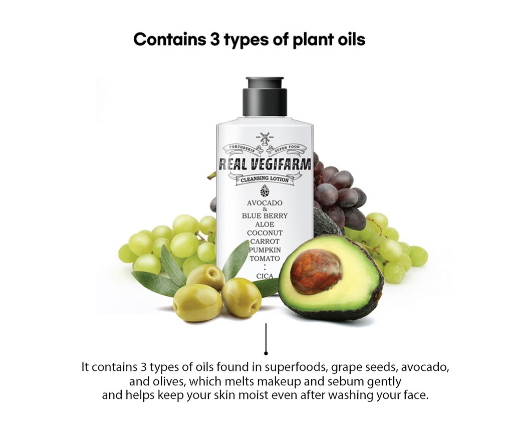 REAL VEGIFARM CLEANSING LOTION \n 260ml