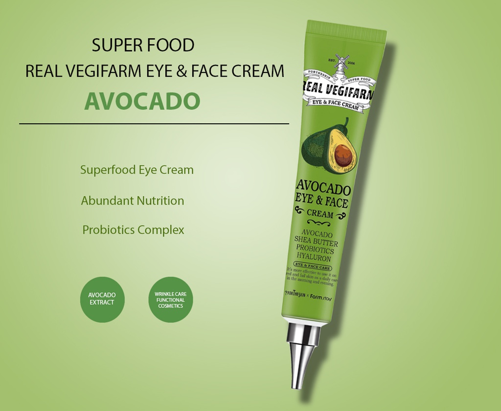 SUPER FOOD REAL VEGIFARM EYE &amp; FACE CREAM - AVOCADO 45ml