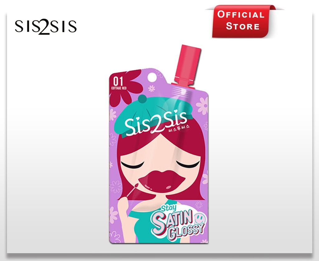 SIS2SIS STAY SATIN GLOSSY 01 COTTAGE RED 2g
