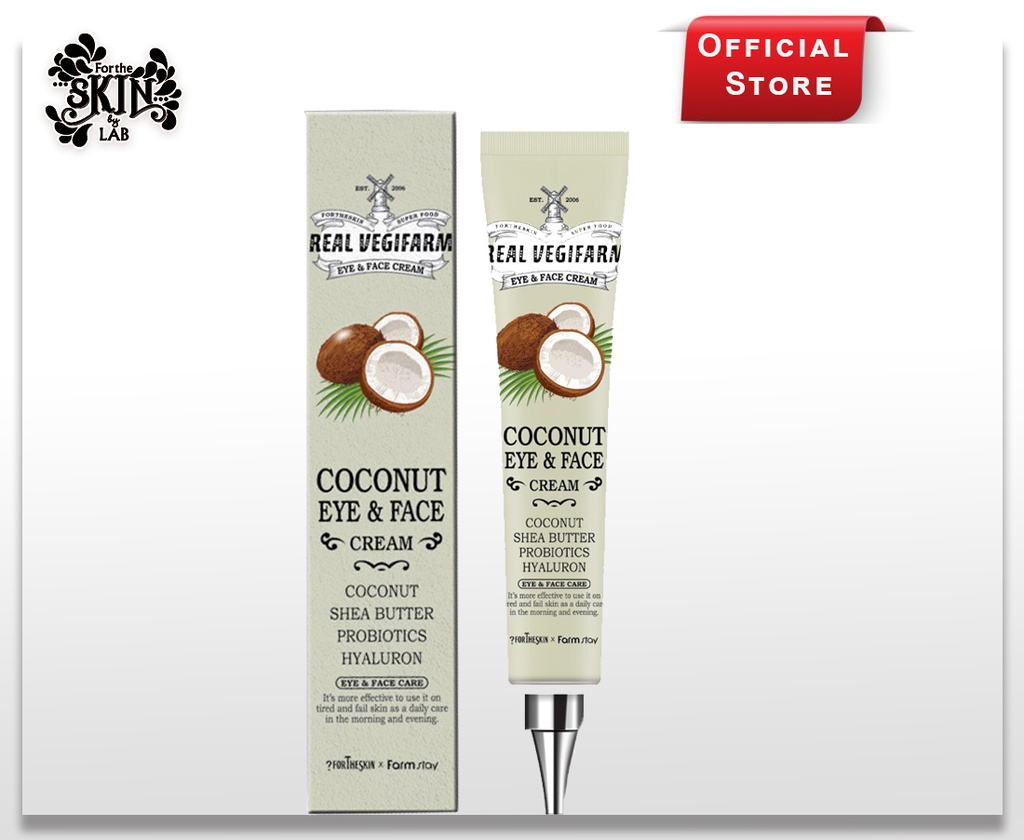 SUPER FOOD REAL VEGIFARM EYE &amp; FACE CREAM - COCONUT 45ml