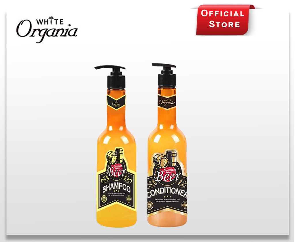 WHITE ORGANIA PREMIUM BEER SHAMPOO+ BEER CONDITIONER