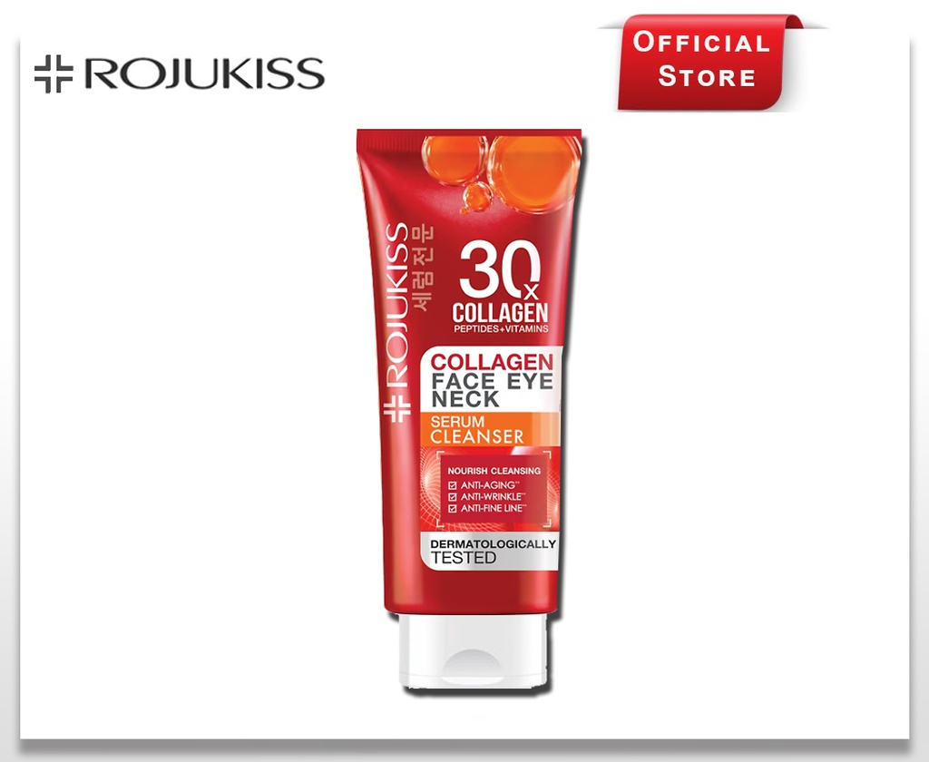 ROJUKISS COLLAGEN FACE EYE NECK SERUM CLEANSER 70 g
