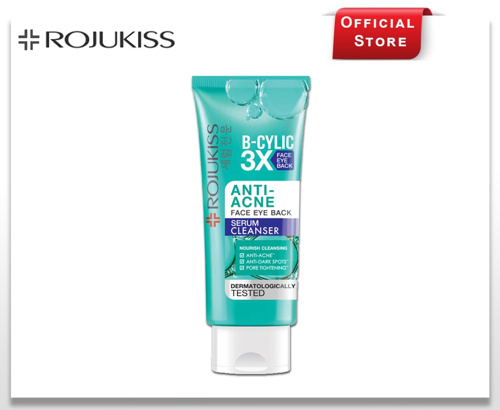ROJUKISS ANTI-ACNE FACE EYE BACK SERUM CLEANSER 70g