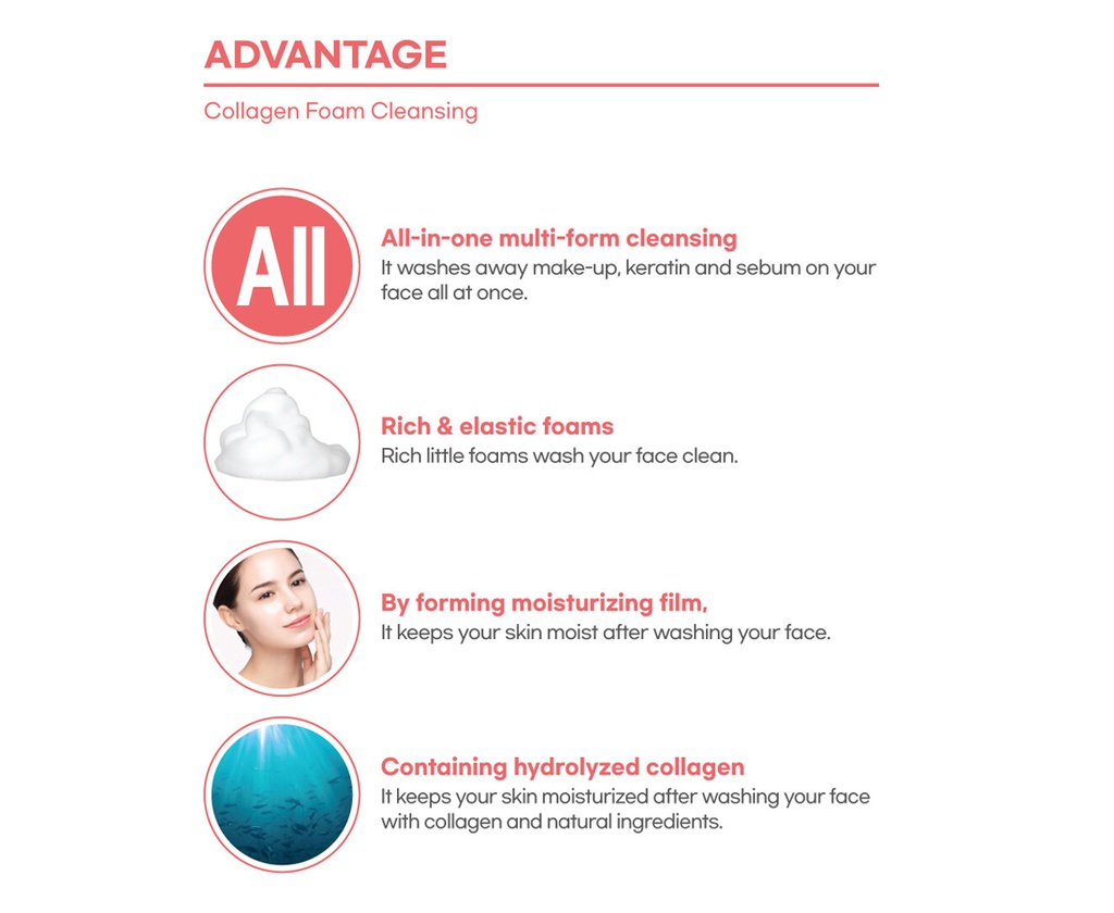 COLLAGEN FOAM CLEANSING \n 180 ml