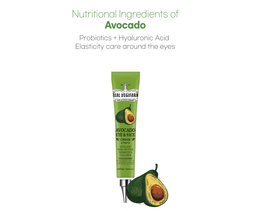 SUPER FOOD REAL VEGIFARM EYE &amp; FACE CREAM - AVOCADO 45ml