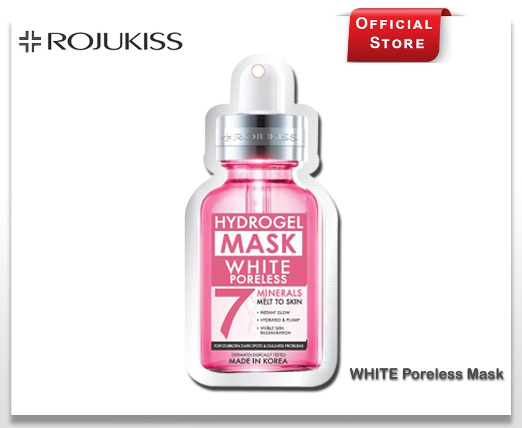 ROJUKISS WHITE PORELESS HYDROGEL MINERAL MASK 7 25ml