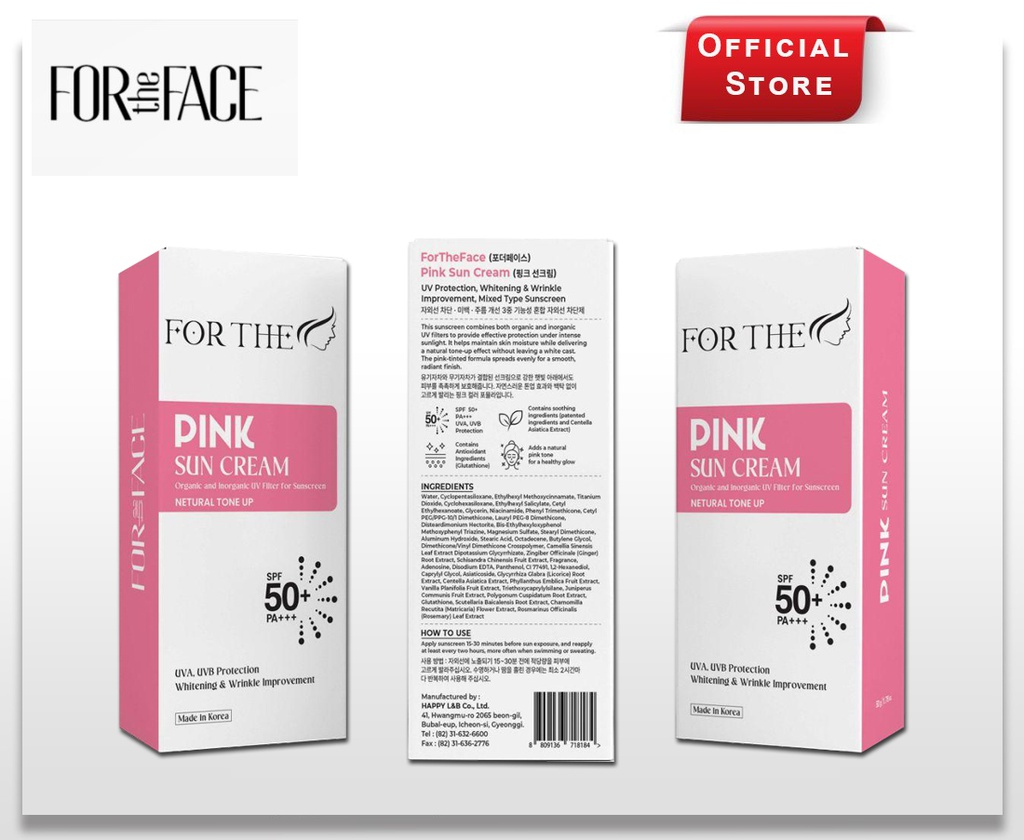 FOR THE FACE PINK SUN CREAM
